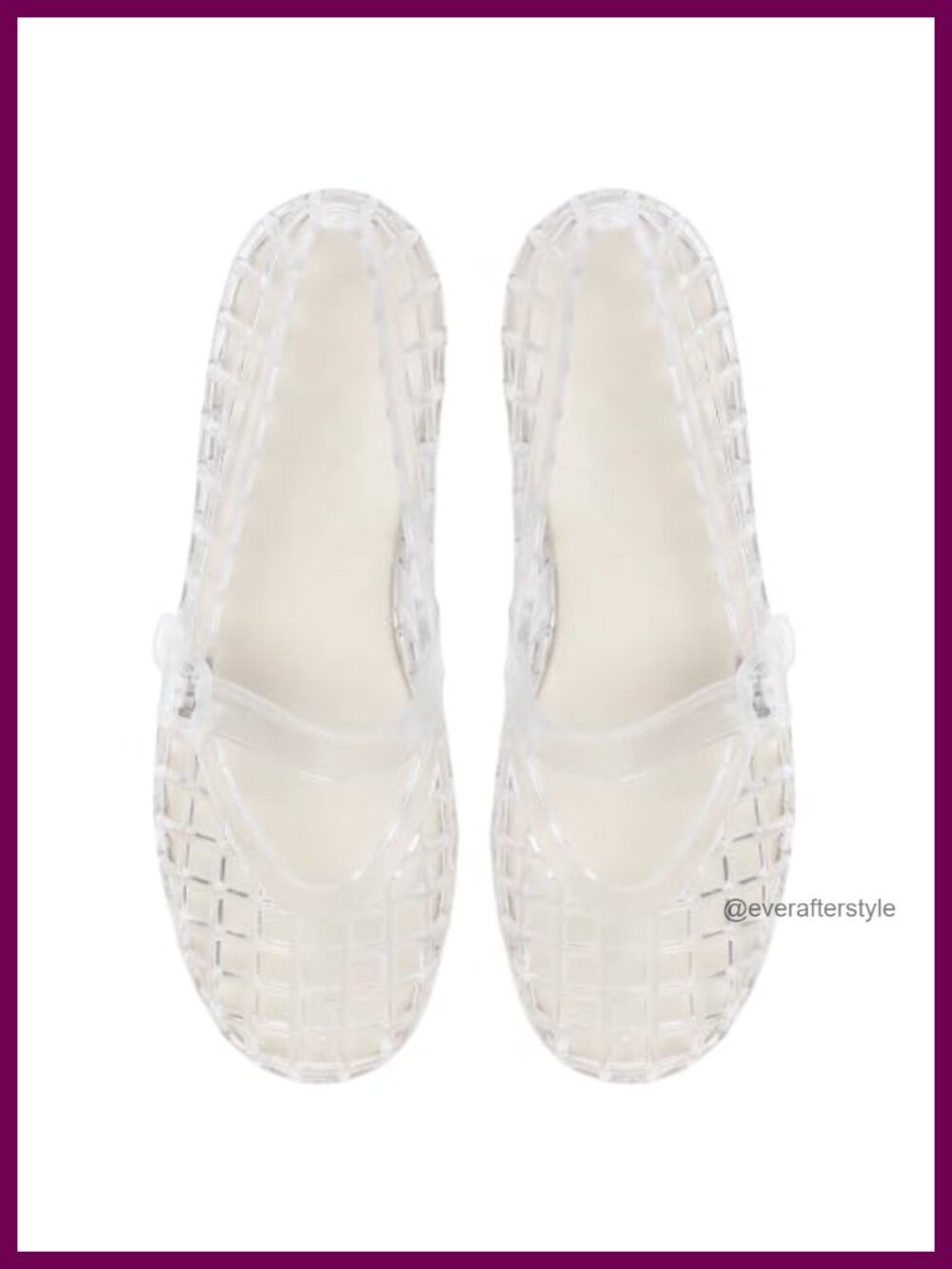 Women's Jelly Mary Jane Flats PVC Mesh Slip On Sandals